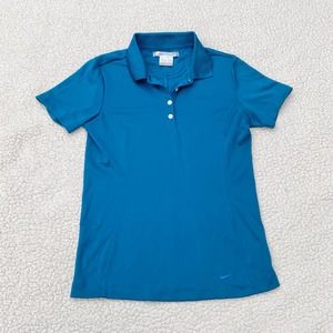 Nike Womens Golf Blue FitDry Collared Shirt